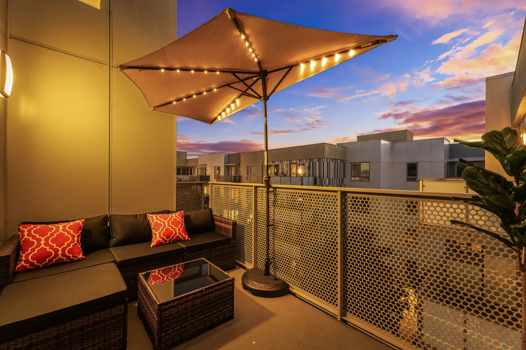 Elevated living area of The NoHo Lux Residence